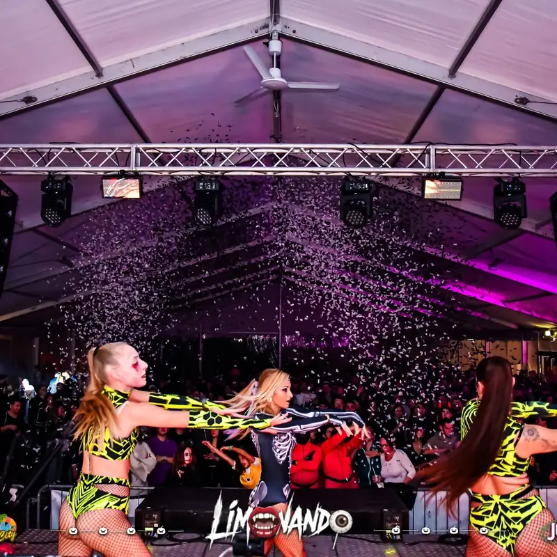 Coriandoli e ballerine sul palco del Limonando